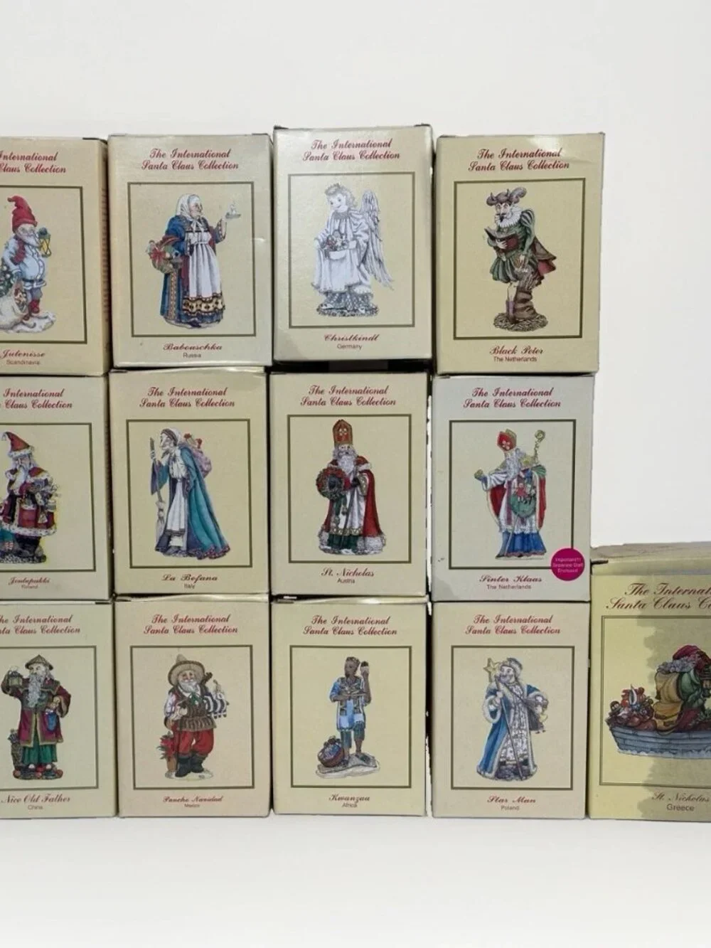 13 Vintage Collectible - The International Santa Claus Collection Figurines